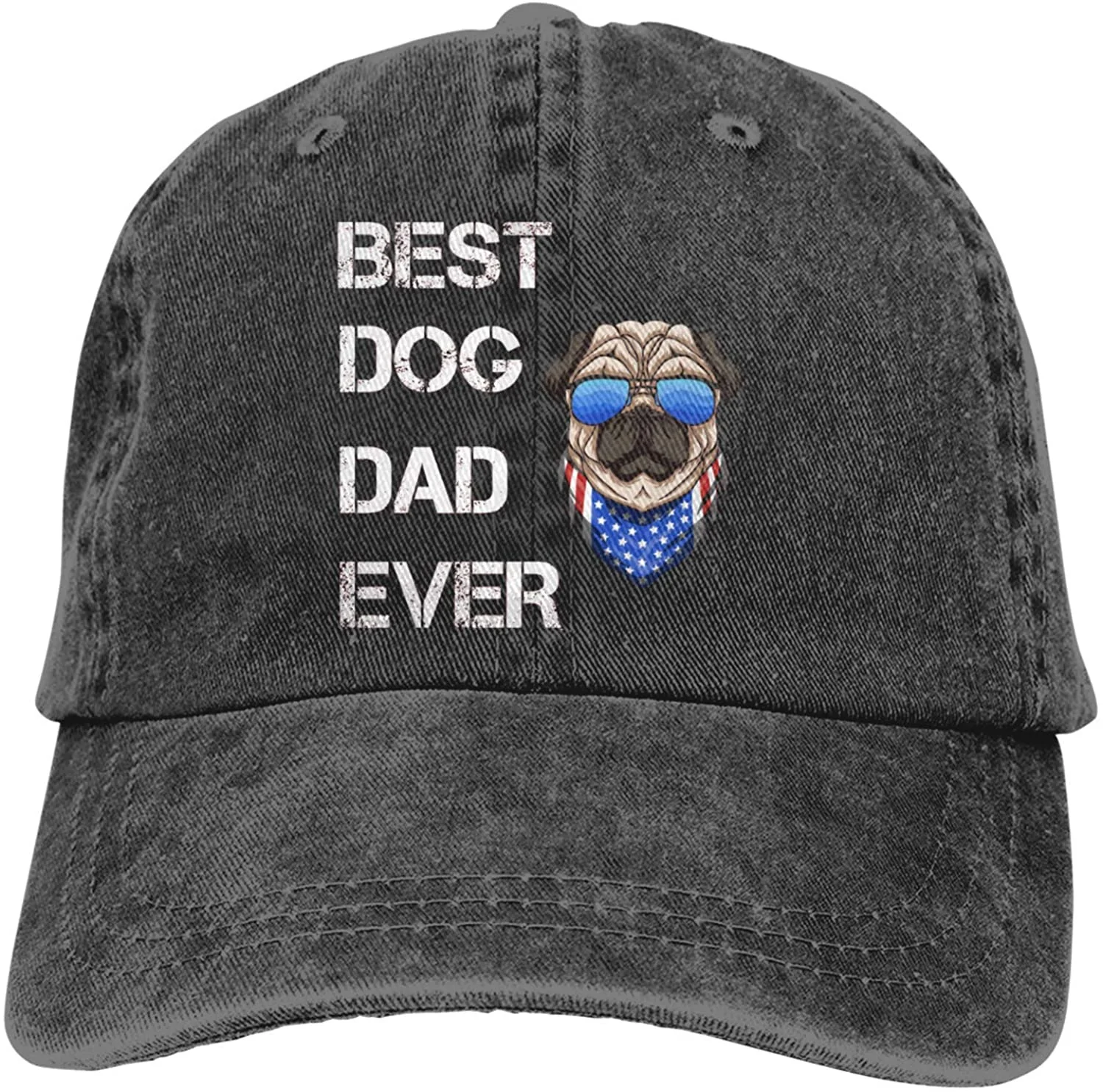 

Best Dog Dad Ever Men's Adult Cowboy Hat Hand Wash Cotton Cap Baseball Cap
