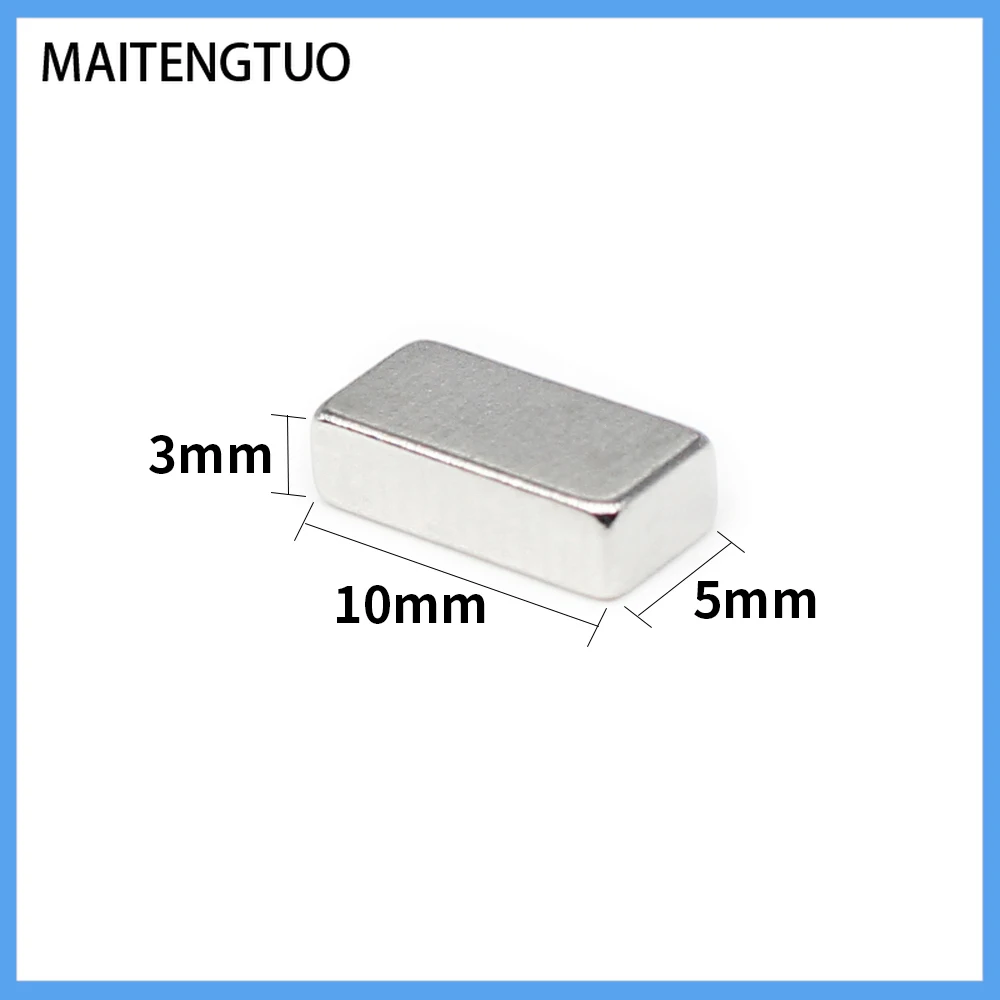 

20/50/100/200/300/500PCS 10x5x3 mm Small Block Magnets Strong N35 Quadrate Neodymium Permanent Magnet Sheet 10x5x3mm 10*5*3 mm