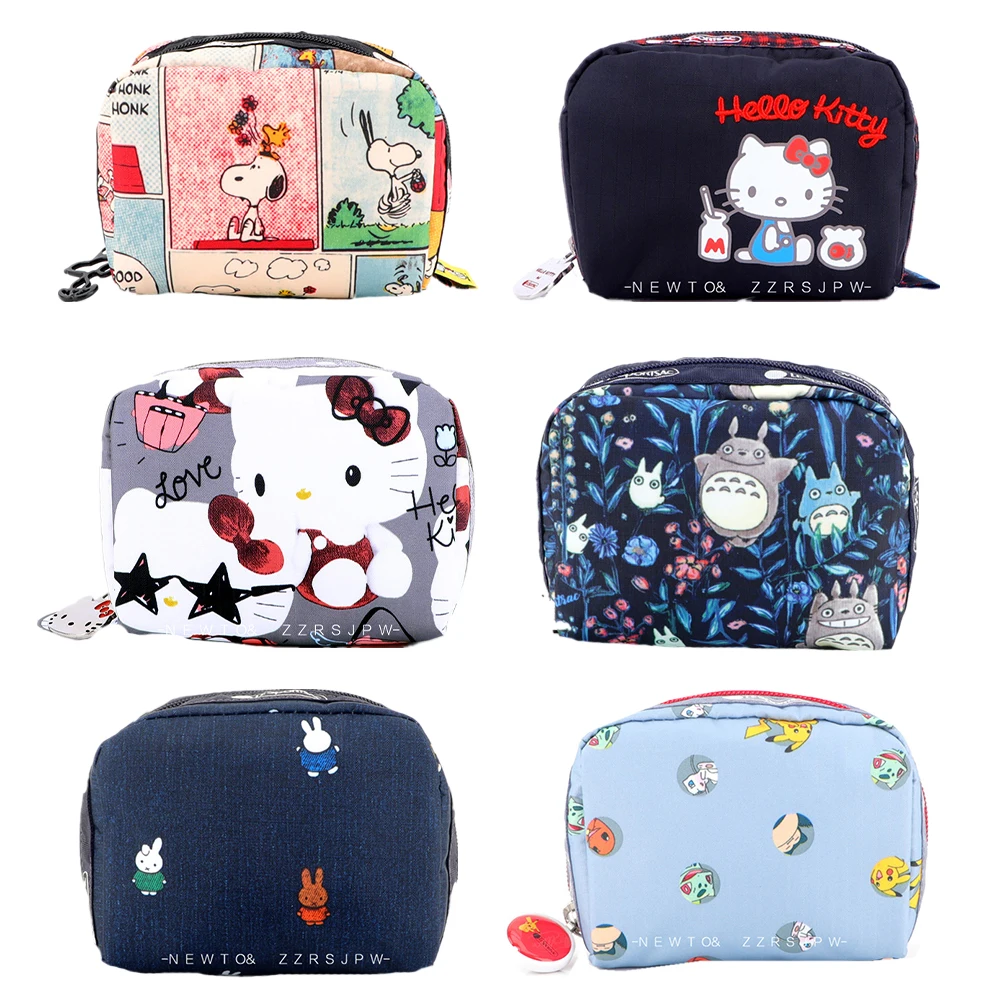 

Lesportsac Cartoon Snoopys Hellokts Pikachu Anime Coin Purse Kawaii Small Square Cosmetic Storage Clutch Bag Pouch Girls Gifts
