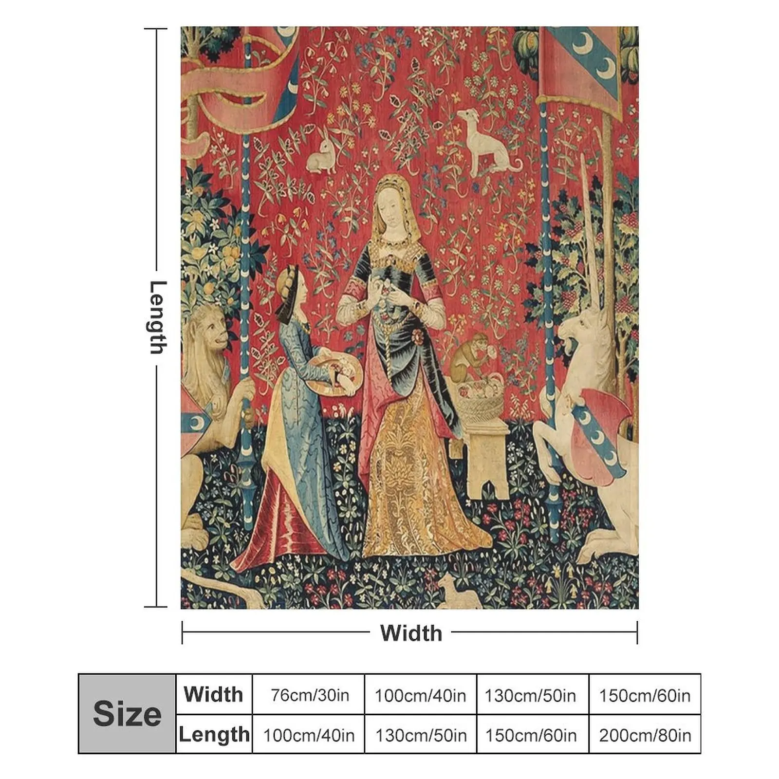 Леди и Единорог: ? Одеяло Mon Seul Désir одеяла для украшения волос мягкие большие