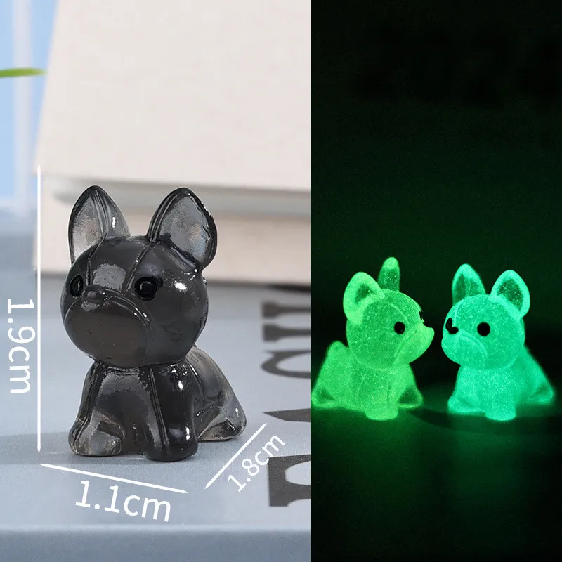 

Светящиеся мини-бульдоги KINGONEDOM из смолы