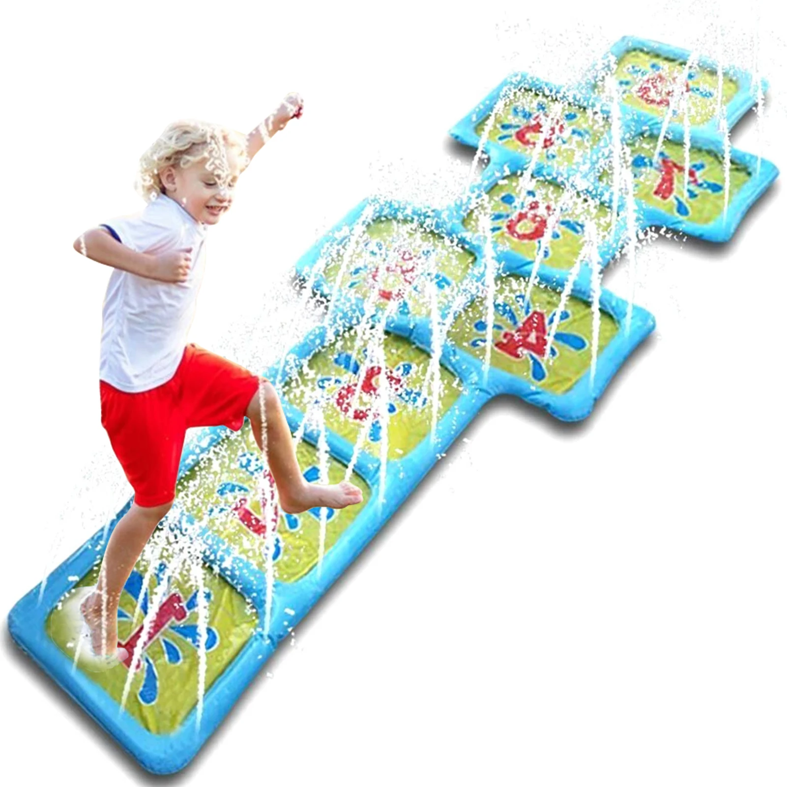 

Children Outdoor Funny Toys Kids Inflatable Square Grid Mat Water Splash Play Pools Playing Sprinkler Mat Yard Water Spray Pad