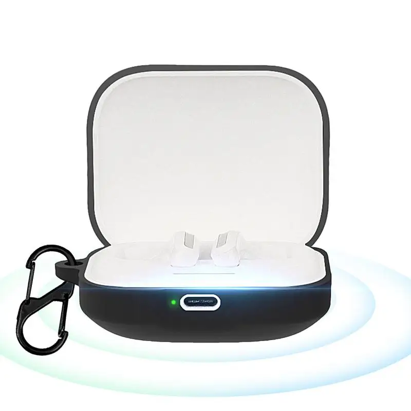 

Silicone Earphone Case Dustproof Protective Cover Anti-drop Headset Sleeve With Carabiner For Redmi Buds 5 Wireless Earbuds