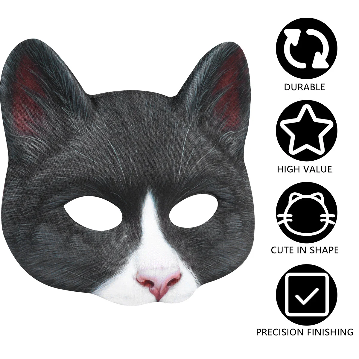 

1 шт., Маскарадная маска в виде кошки на Хэллоуин