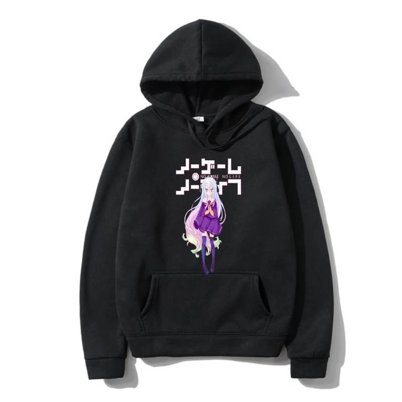 

Hoodi No Game No Life Shiro Anime Black Outerwear Stephanie Dola Kurami S-3Xl Breathable Outerwear Hoody