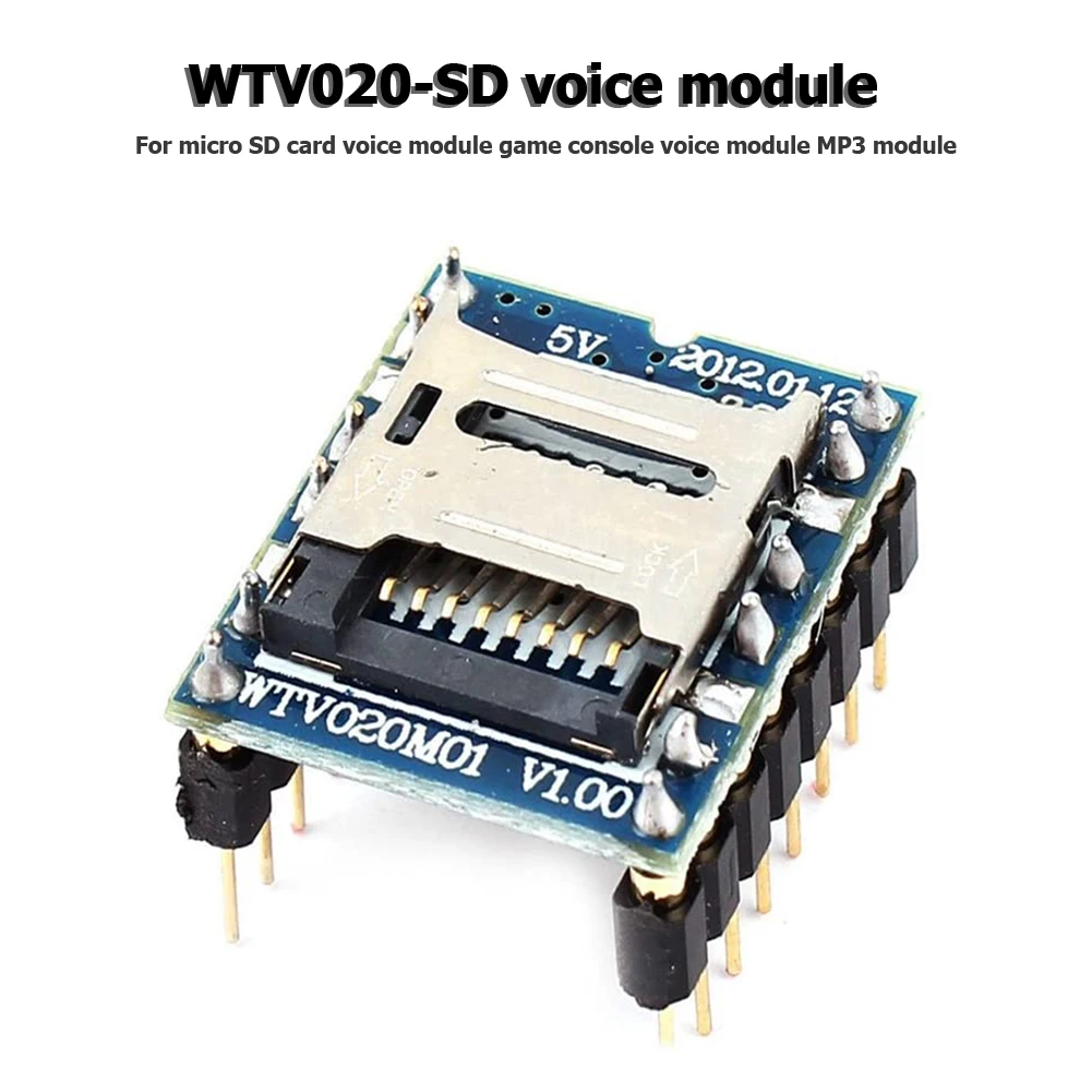 

WTV020 Встроенная SD-карта, голосовой модуль, поддержка 32M-1GB, карта памяти, мини SD-карта, MP3, звуковой модуль стандарта