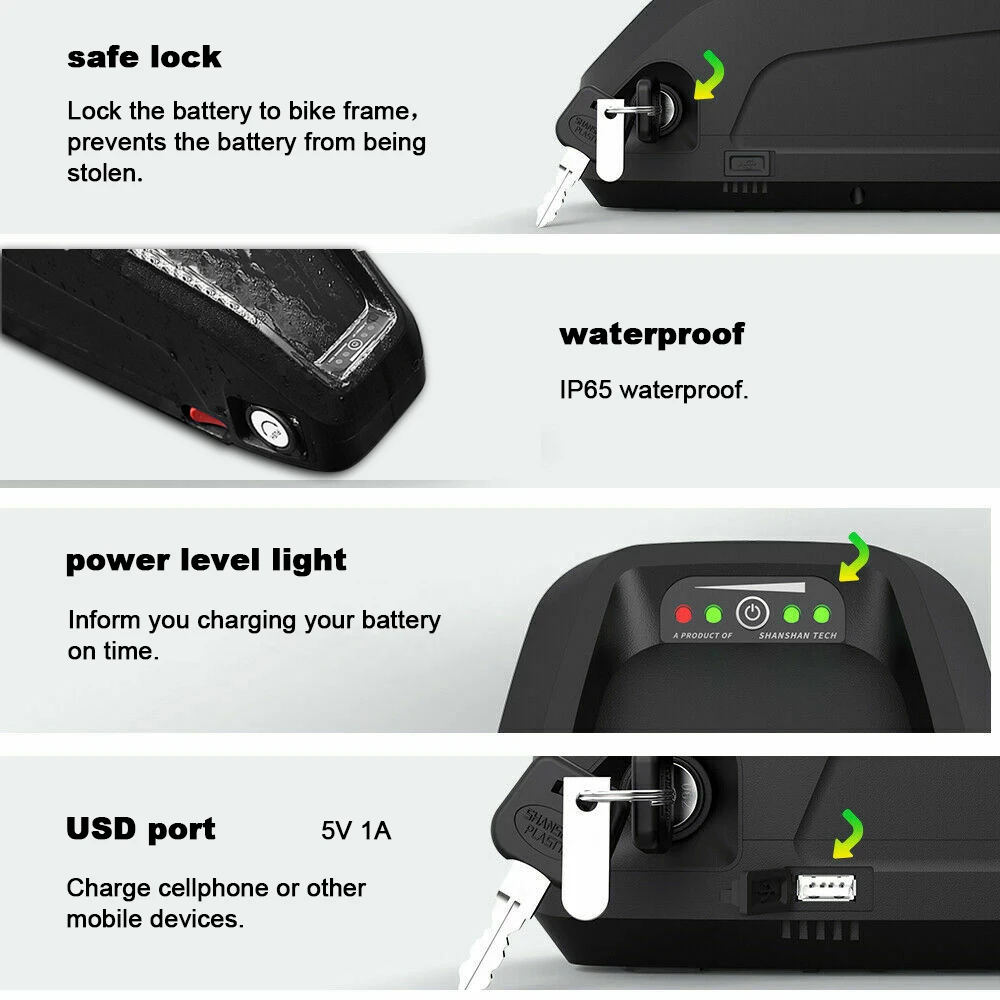 Литий-ионный аккумулятор для электровелосипеда Hailong 48 В 20 Ач 36 52 в 28 аккумуляторы