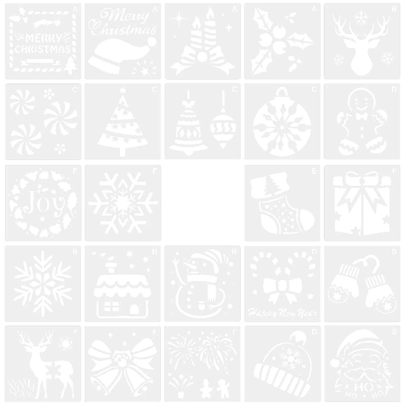 24 шт. трафареты в виде снежинок для поделок шаблон полый рисунок детские