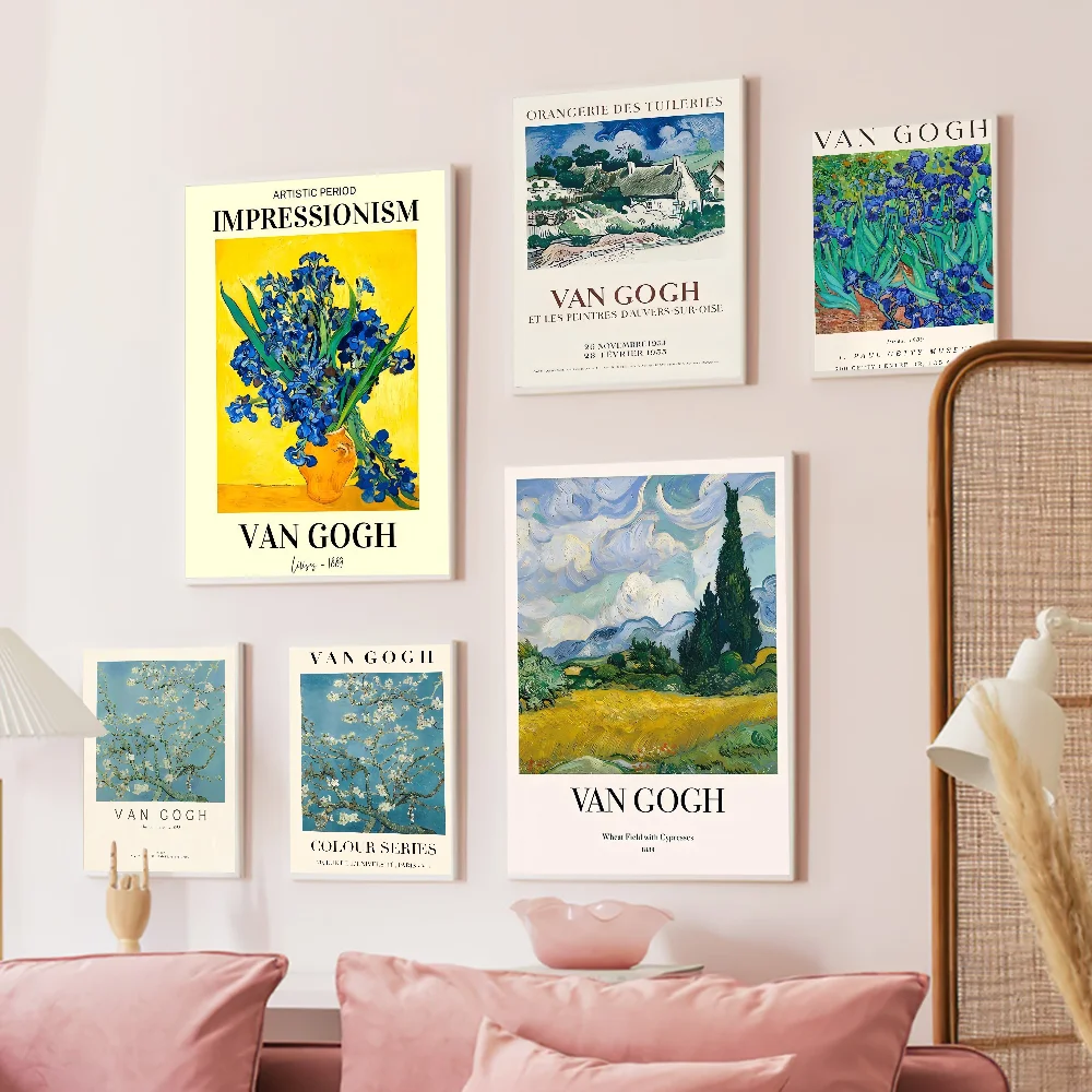 Great Painter Vincent Van Gogh Classic Movie Posters Fancy Wall Sticker For Living Room Bar Decoration Decor