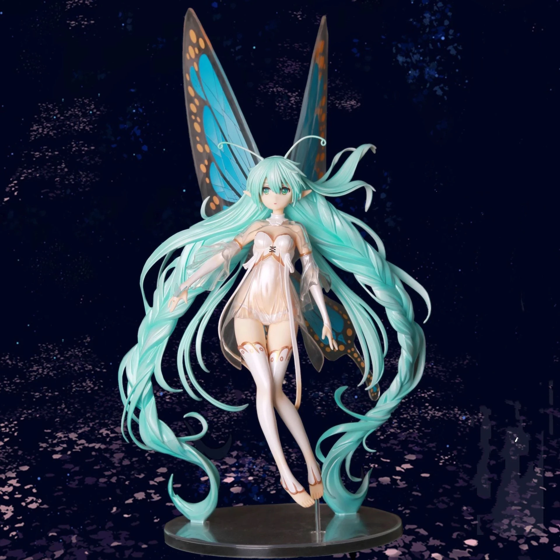 

35 см японская аниме фигурка Мику бабочка Девушка Аниме Фигурка Статуя Коллекционная модель декоративная фигурка кукла игрушка подарок