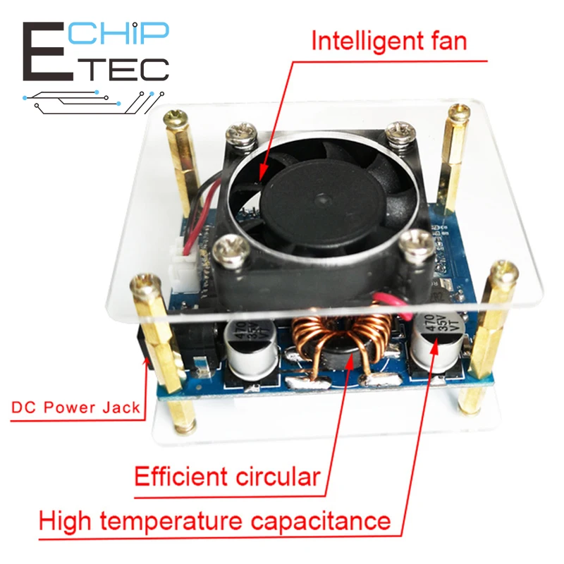

Free shipping DC DC automatic boost/buck converter 0.5-30V 6A 60W adjustable regulated power supply voltmeter ammeter