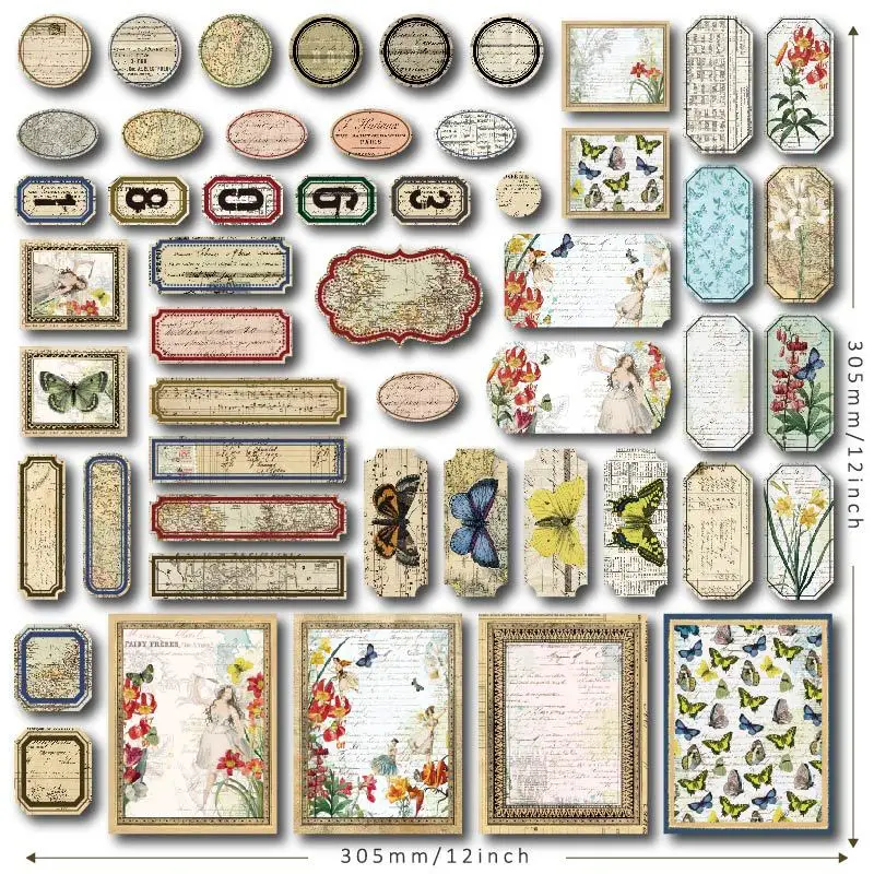 

Butterfly Number Vintage Cardstock Die Cuts Collection Kit Scrapbooking Planner Craft Card Making Journaling Project New 2022