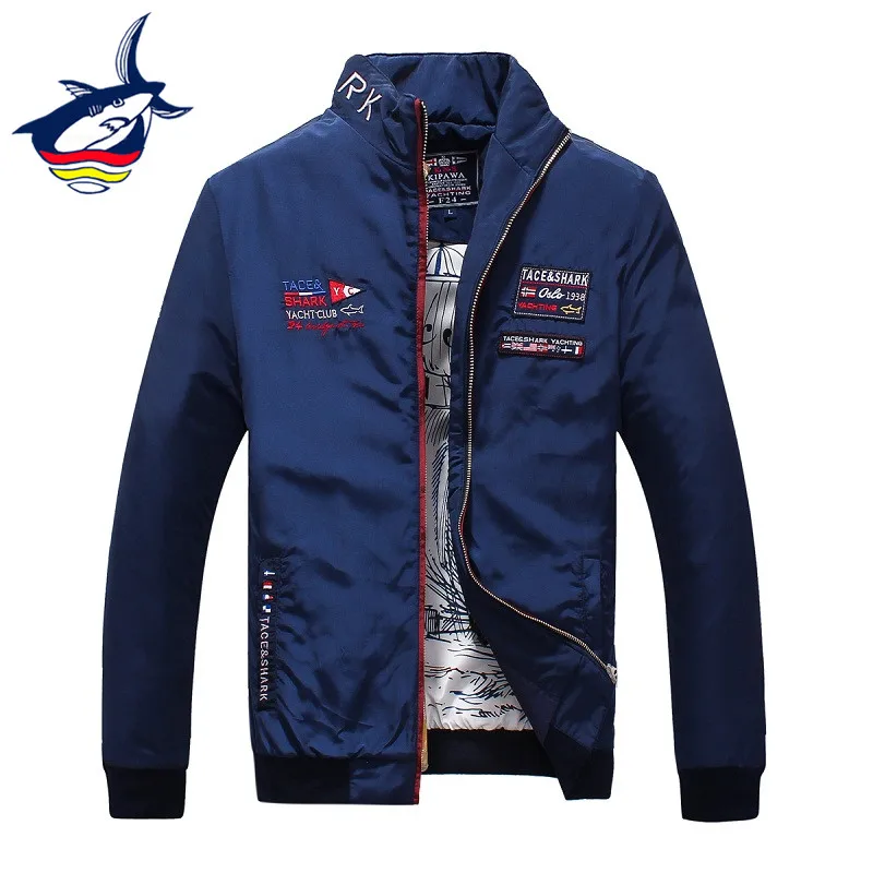 

Оригинальные Брендовые мужские куртки и пальто, роскошная куртка Tace & Shark с вышивкой, Мужская одежда, демисезонные мужские куртки