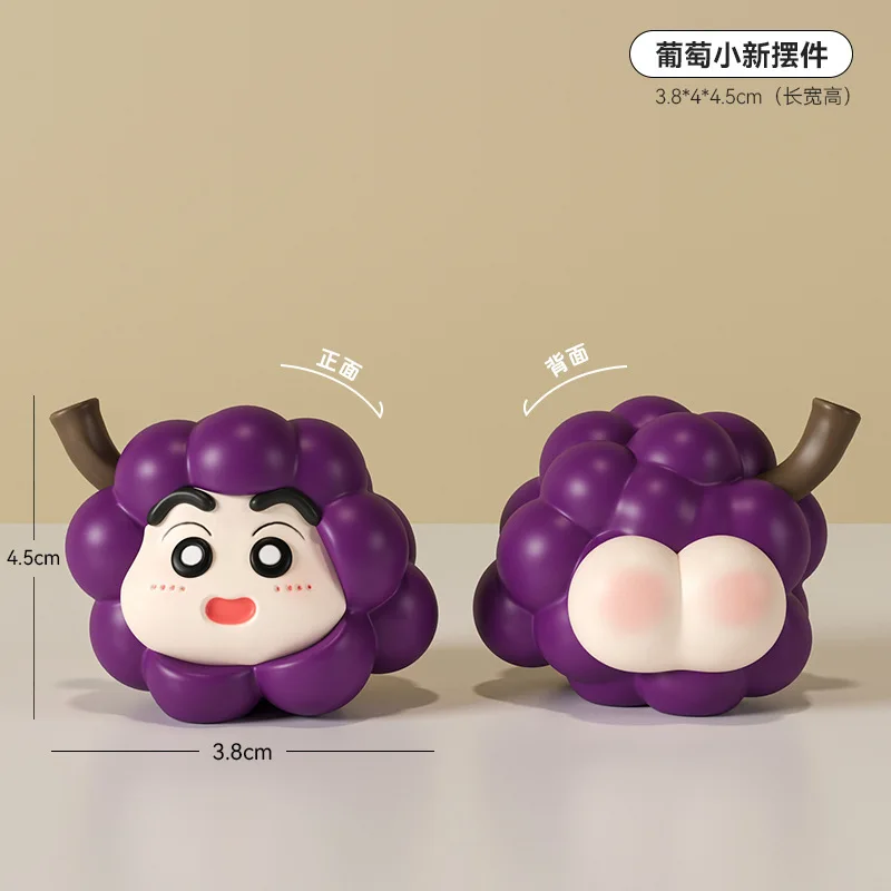 Периферийные фруктовые куклы Crayon Shin-chan украшения для офисного рабочего стола