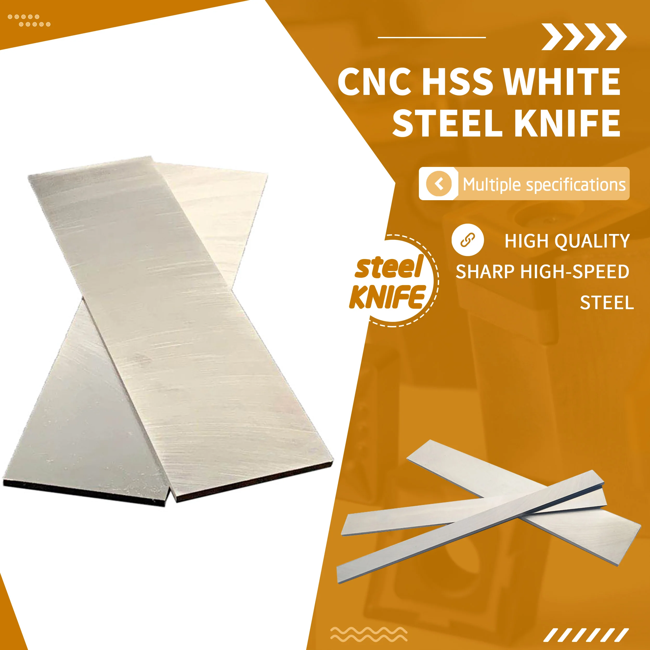 14x60x300mm HSS White Steel Knife Raw Material Embryo High Speed Steel Width Knives High Temperature Forging High Performance