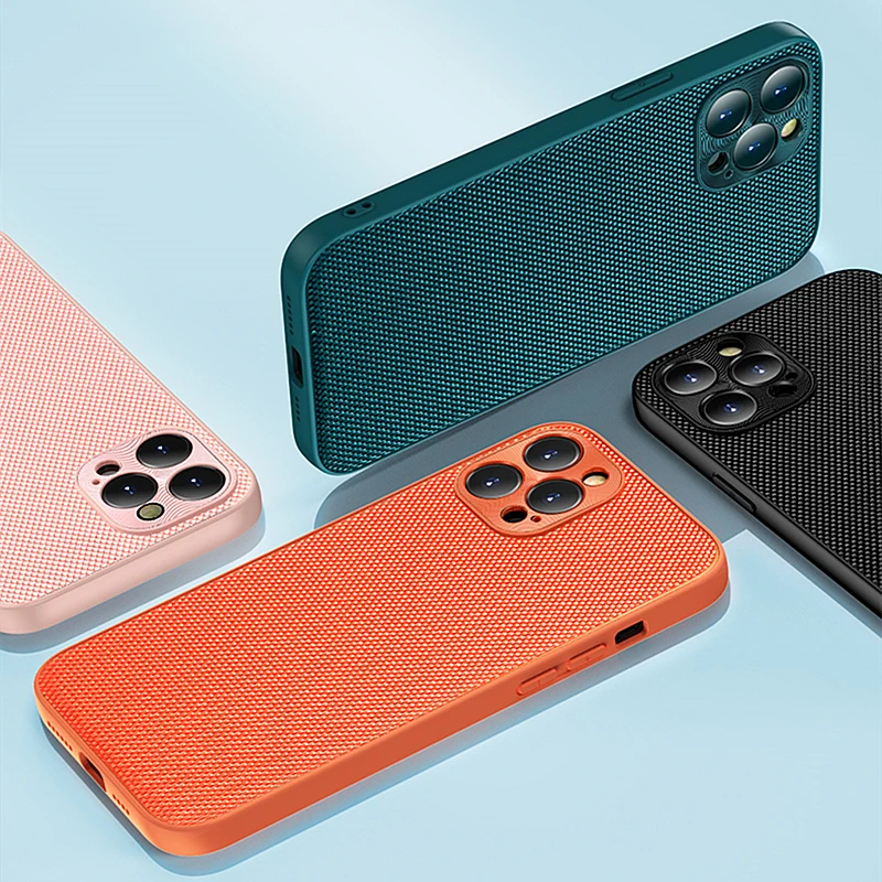 Противоударный чехол для OPPO Find X3 Lite плетеный нейлоновый мягкий силиконовый