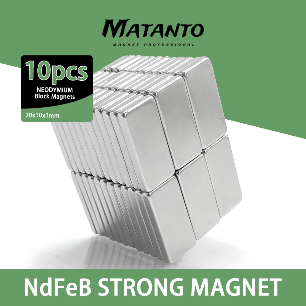 

10/20/50/100/150/200/300PCS 20x10x1 Rectangular Strong Rare Earth Neodymium Magnet With 3M Tape 20*10*1 Block Magnets 20x10x1mm