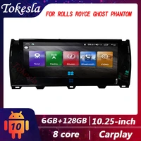 tokesla for rolls royce ghost phantom android car radio multimedia dvd player tesla touch screen stereo receiver 2 din carplay
