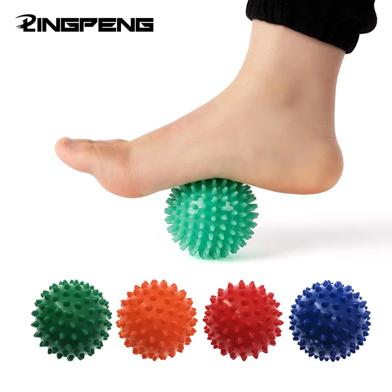 

Профессиональные массажные шарики, 9 см массажер для ног, Spiky Roller для глубоких тканей, Спусковая точка, для подошвенного фасциита, рефлексоте...