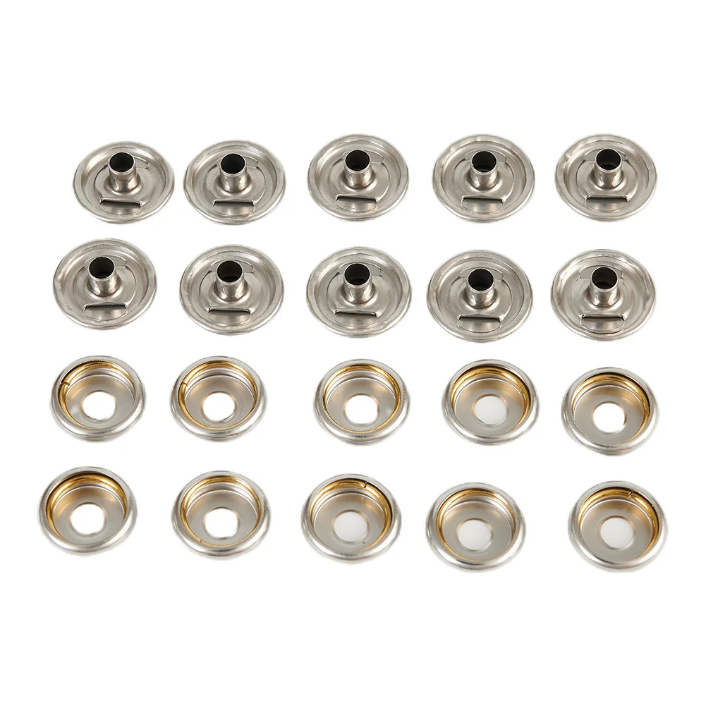 

30PCS Snap Fastener Stainless Canvas Screw Kit For Tent Boat Marine Tent Marine Boat Canvas Cover Tools Car Accessories