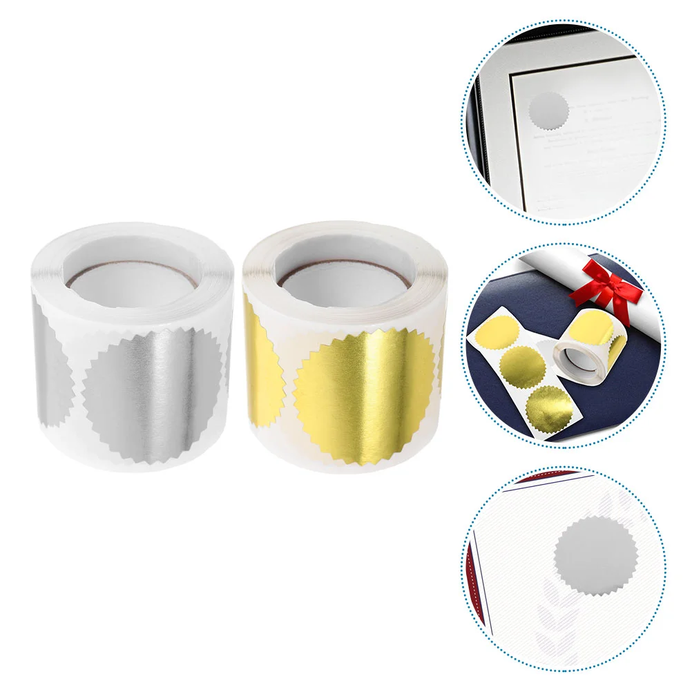 2 рулона наклейки на шестерню нотарная печать золотой тисненый конверт штамп