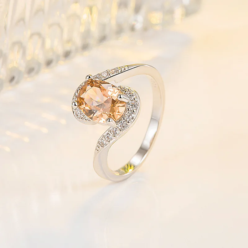 

Genuine 925 Sterling Silver Topaz Ring Females Anillos De Wedding Bands Origin Amethyst Bizuteria Gemstone Jewellry Anel Women