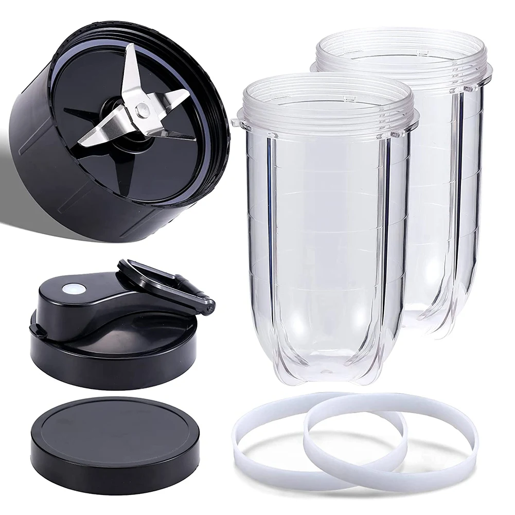 

Набор сменных чашек для блендера, чашка 16 унций с откидной крышкой, плоская крышка и поперечное лезвие экстрактора, для серии Magic MBR MB