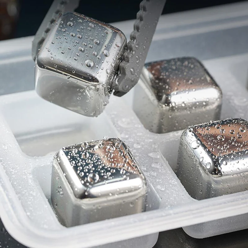 Набор кубиков из нержавеющей стали для охлаждения виски 4/6/8 шт. |