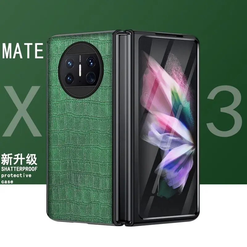 

Crocodile Pattern Leather Material Case For Huawei Mate X3 Case