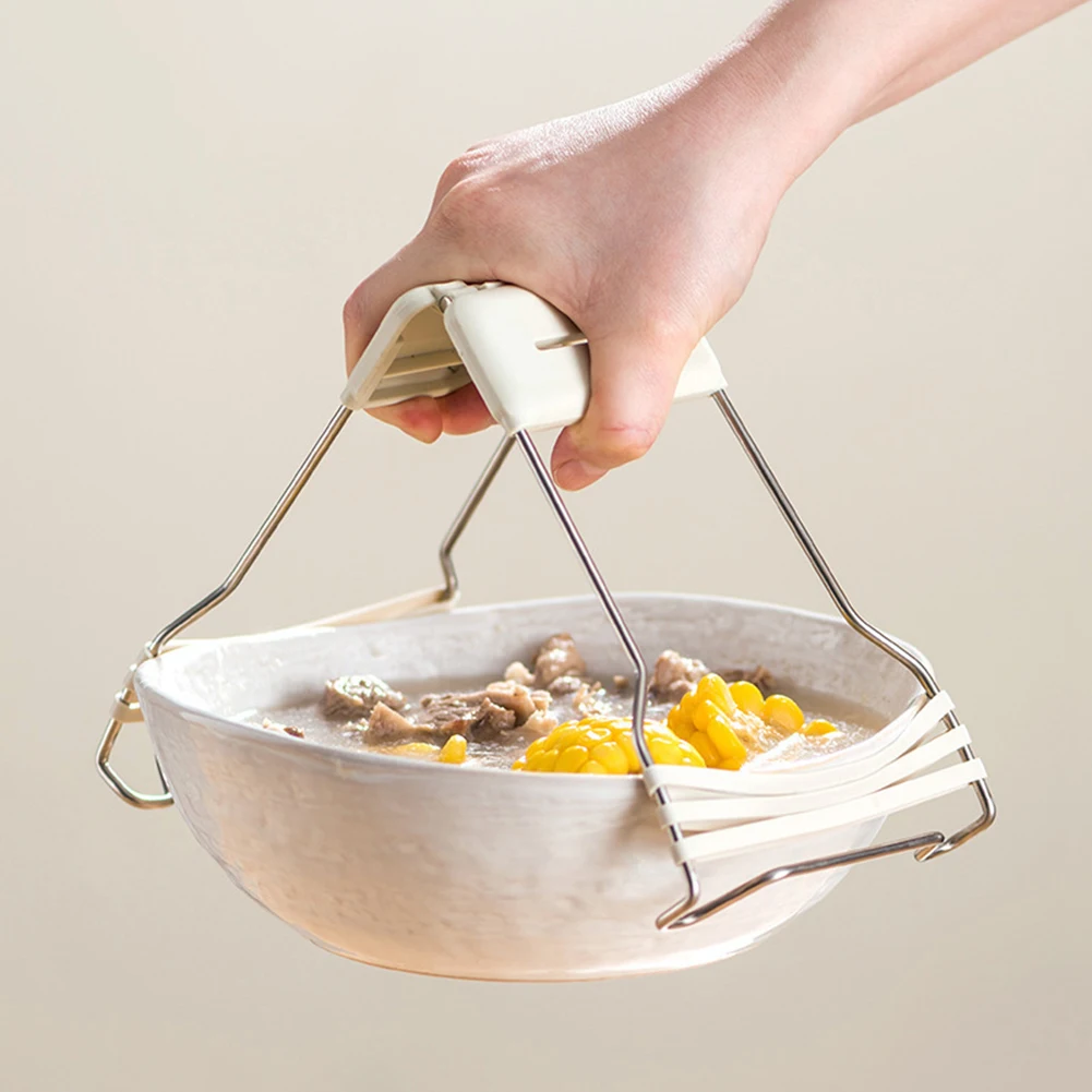 

Stainless Steel Take Bowl Clip Heat Insulation Non-Slip Dish Picker For Home Restaurant