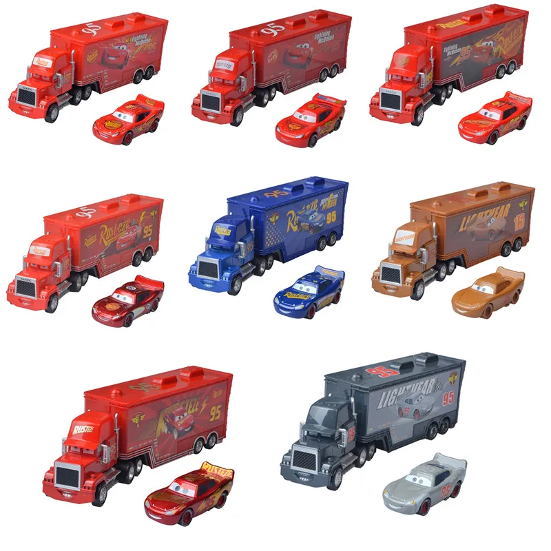 

Disney Pixar Car 3 Lightning McQueen Jackson Storm Mack Uncle Truck Toys Set Metal Alloy Car Model Toy For Boy Christmas Gift