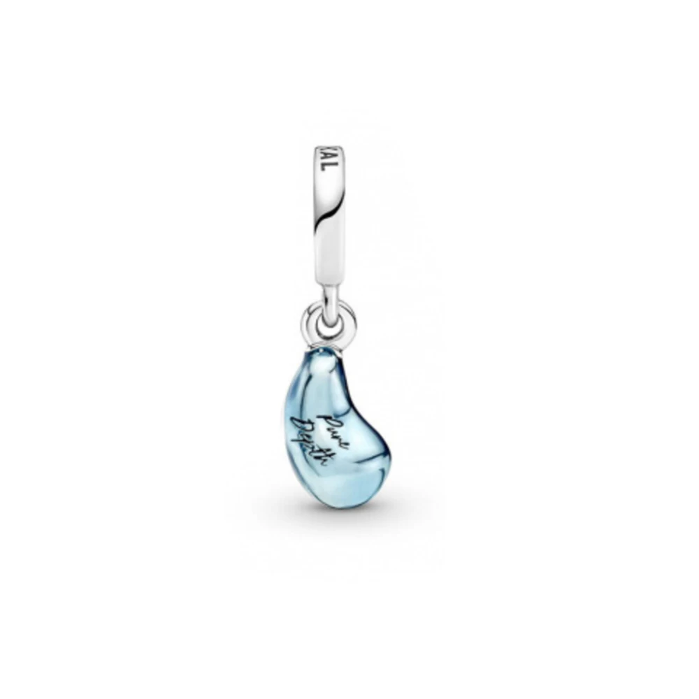 Pendentif en verre bleu du lac Baïkal pour dames, bracelet à bricoler soi-même, matériau perlé, élégant et noble, accessoire de bijoux romantique, Pandora 925, mode