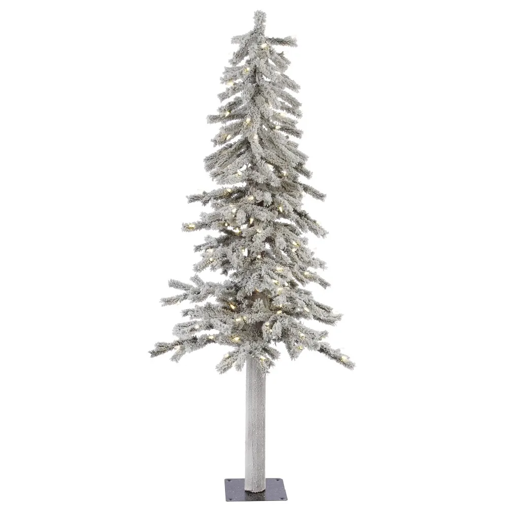 

5 'Флокированная альпийская искусственная Рождественская елка, фотоукрашения 2024, товары для сосны, Рождество, праздничный дом