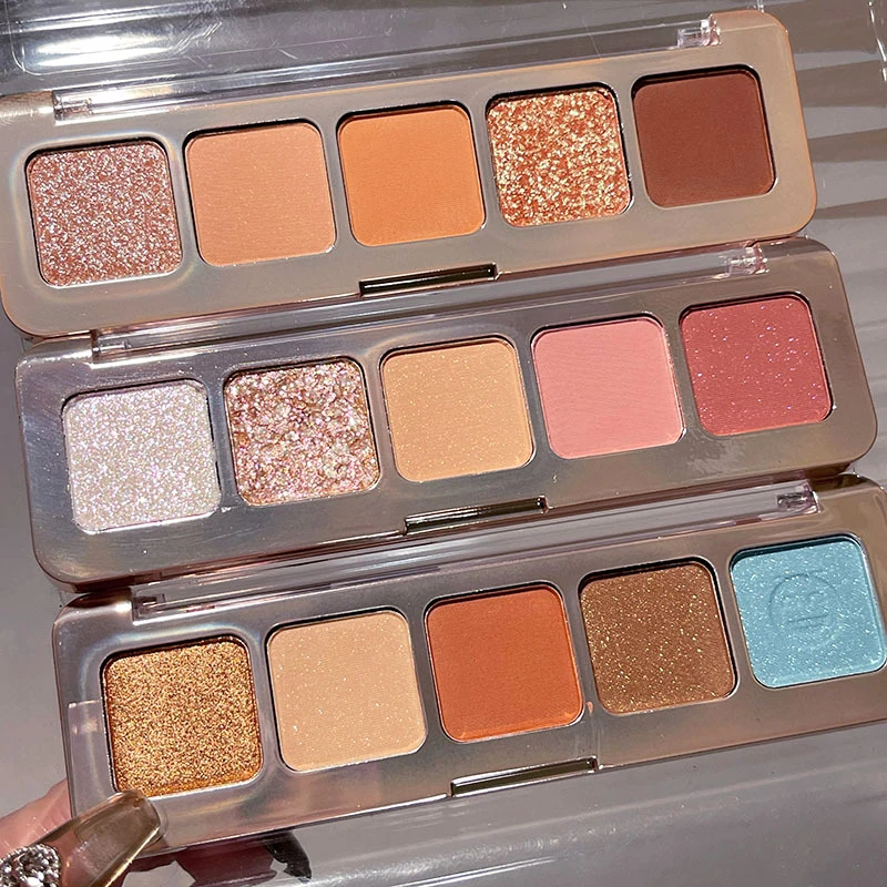 Палитра теней для век 5 цветов компактные и портативные матовые тени фиолетового