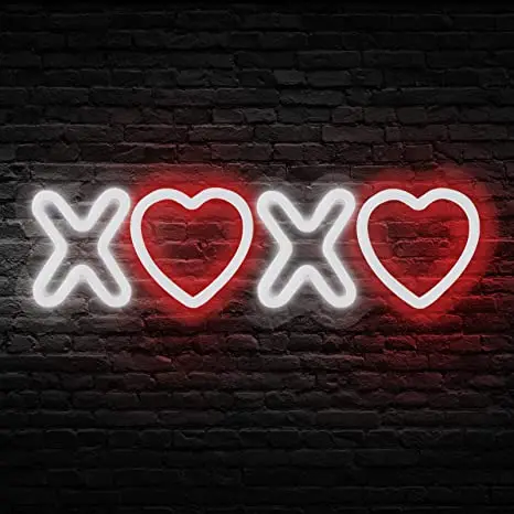 Wanxing Love Neon Signs Led for Bedroom with USB Powered Light Up Acrylic Neon Light for Bar Wall Wedding Decor & Party
