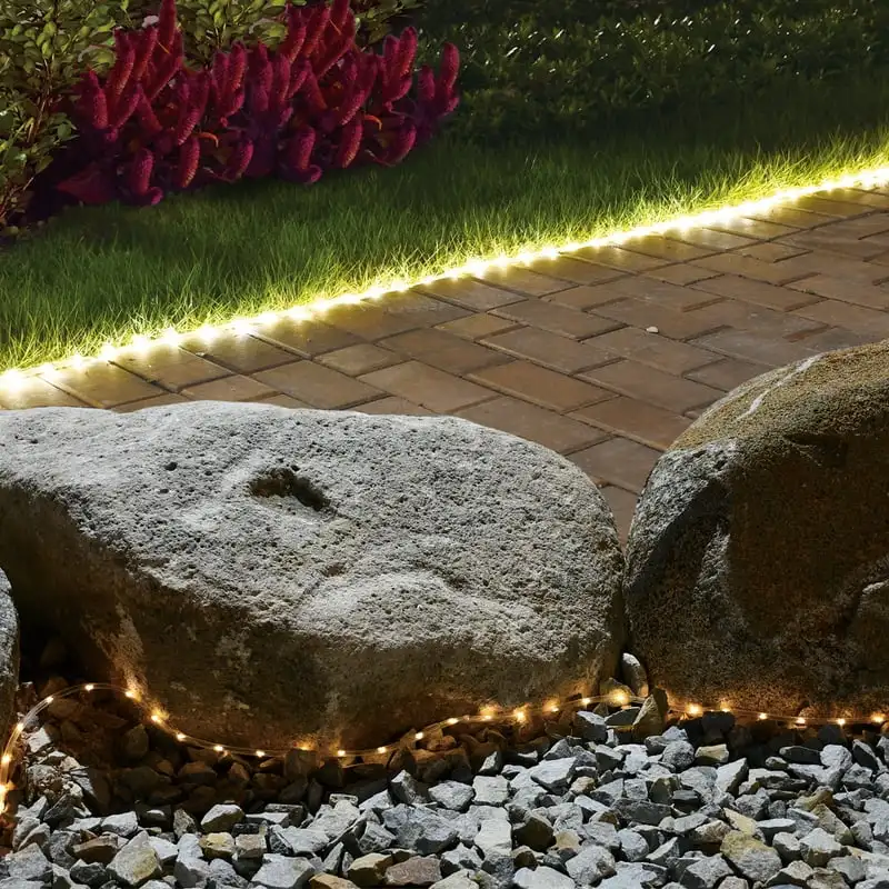 

Foot Solar Powered PVC White Flexible Outdoor Rope Light Solar led lights outdoor Led solar para exteriores Luz led solar para e