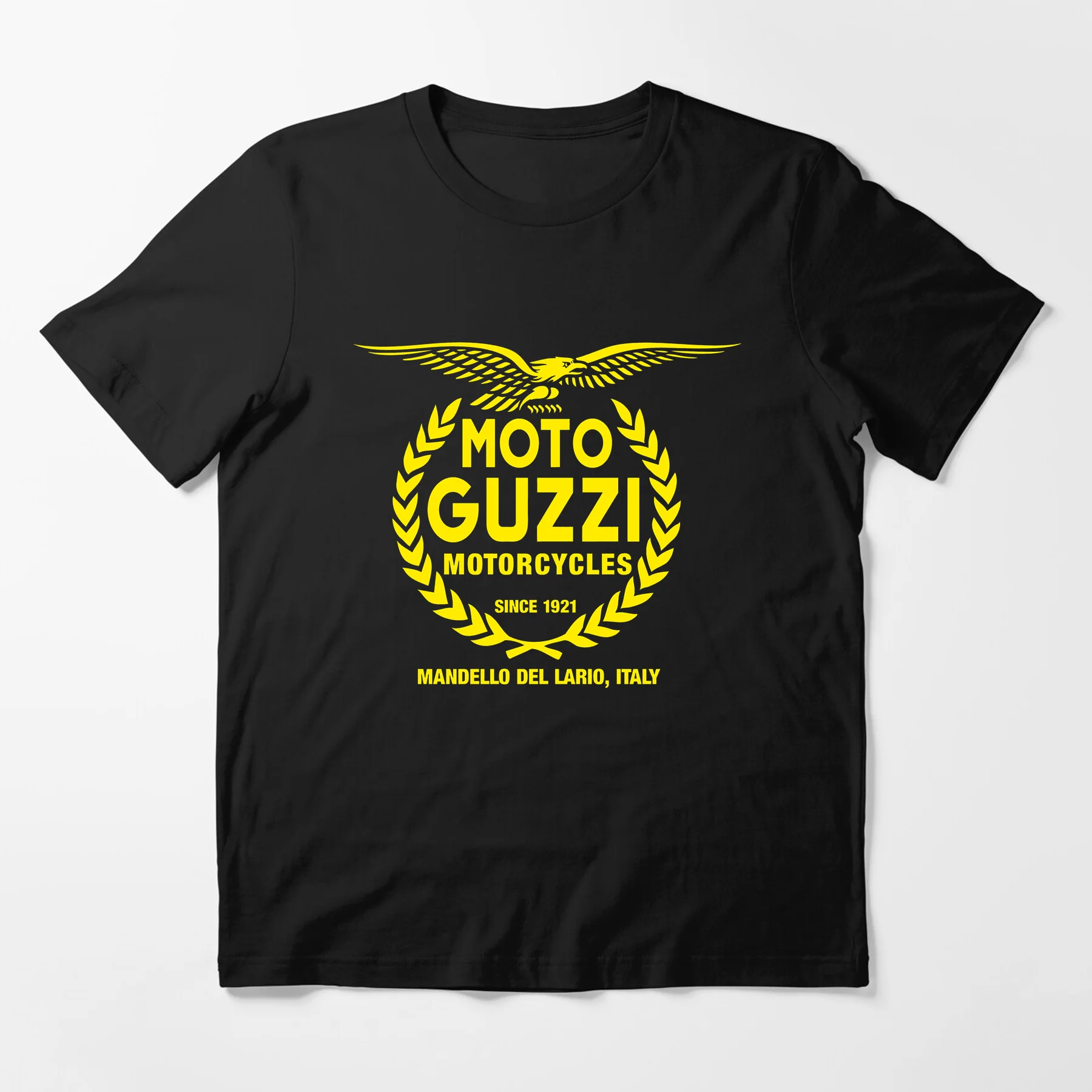 

Amazing Tees Male T Shirt Casual Unique Oversized Moto Guzzi Motorcycle Vintage Retro Yellow Blue 3 Classic T-shirt Men T-shirts