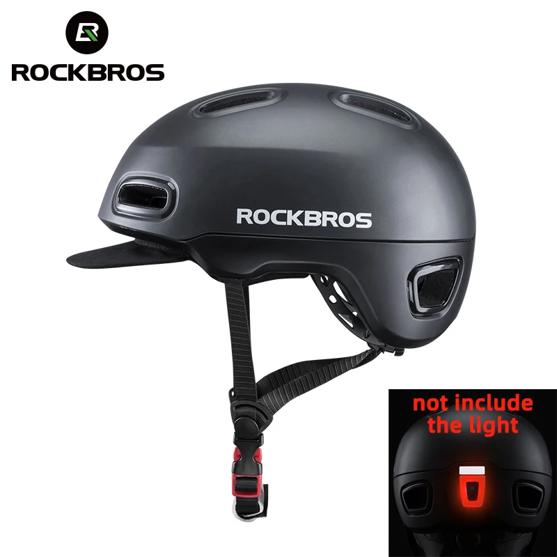 

ROCKBROS official Cycling Helmet Scooter Bicyle LED Light Unisex Mtb Helmet Adjustable Hat Accessory