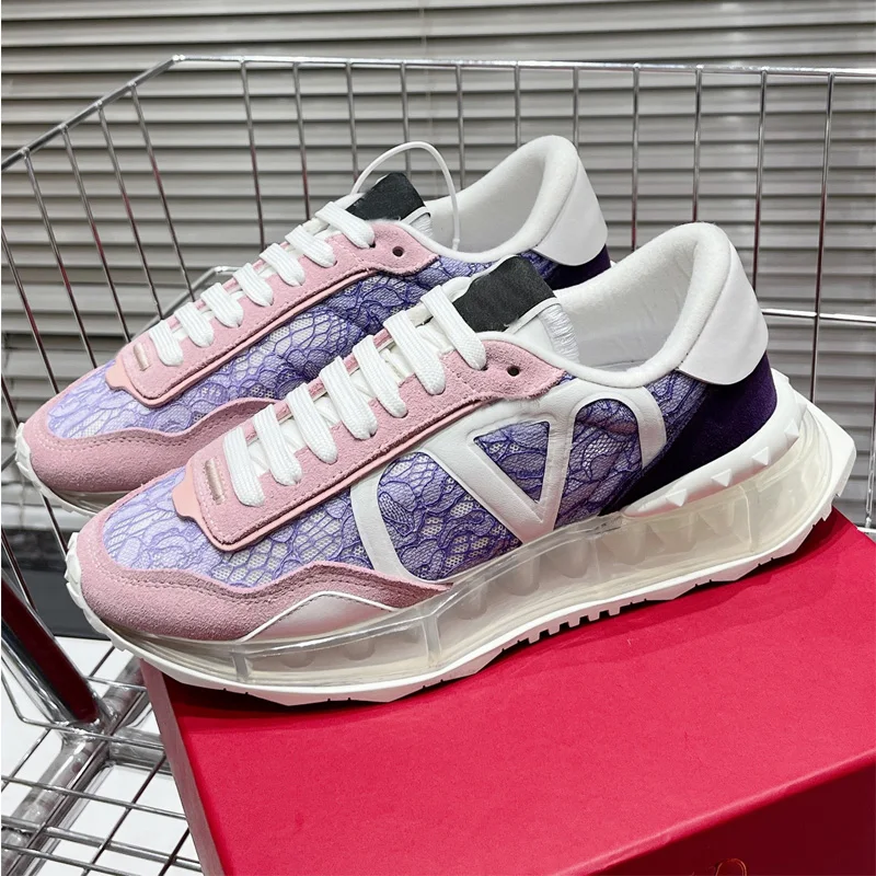 

LACERUNNER Women Running Shoes Best Quality Sport Shoes For Women Designer Ladies Sneakers Casual Fashion Clunky Sneaker Crystal