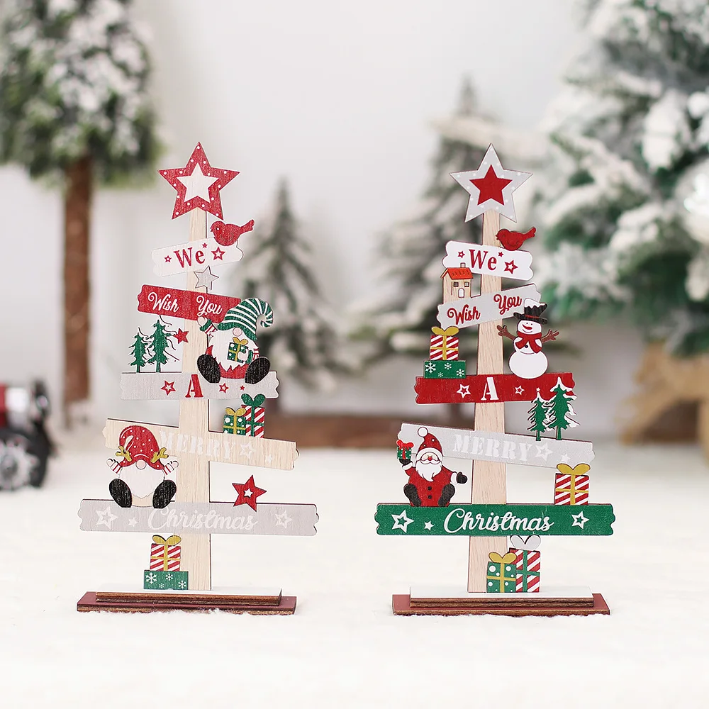 

Christmas Decorations Wooden Painted Faceless Doll Ornaments Wooden Crafts Christmas Tree House Number Ornament