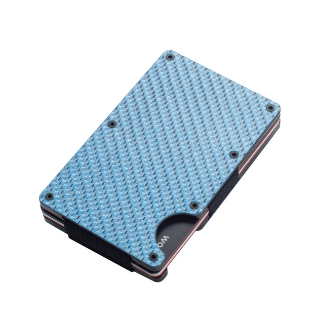 Carbon Fiber Look Minimalist Wallet / Card Clip - Available in Multiple Colors 3