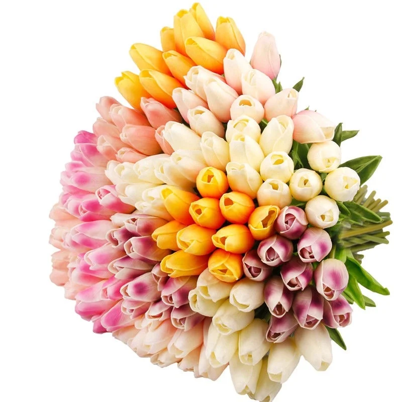 

10Pcs Tulip Artificial Flower Latex Real Touch Party Wedding Bouquet Home Decor