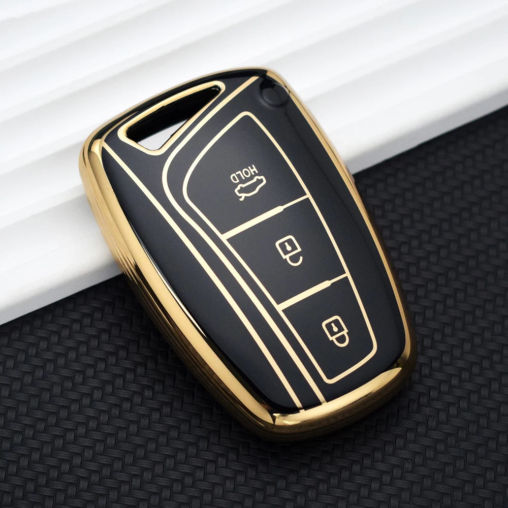 

Чехол для автомобильного ключа из ТПУ для Hyundai Grand Santa Fe 3 DM Ix45 Ix35 Genesis DH Grandeur Azera HG Equus 2013-2016 аксессуары