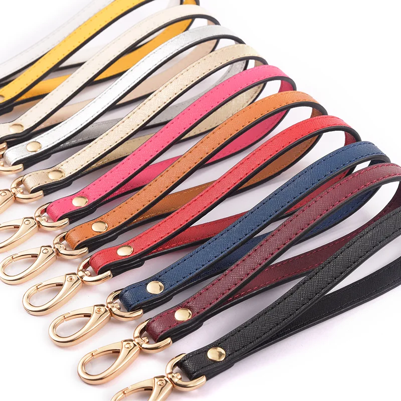 New Waterproof PU Leather Wallet Strap Belt Portable Replaceable Handbag Metal Bag Wrist Strap Straps Key Belt 21cm