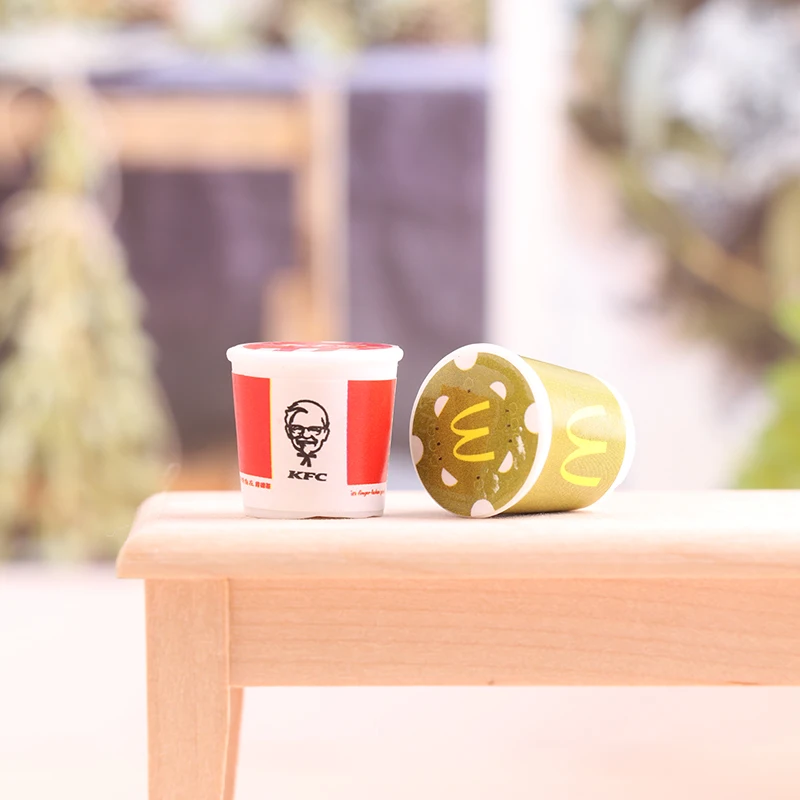 5 шт./компл. 1/12 Миниатюрный Кукольный домик быстрое питание мини-ведро KFC для семьи