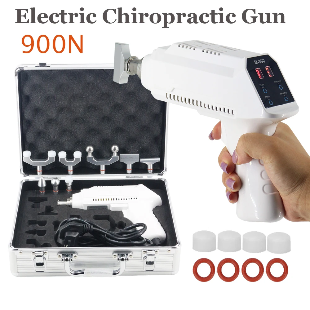 

900N Электрический интенсивная терапия, регулируемый инструмент для хиропрактика, регулирующий инструмент для облегчения боли в суставах, портативный массажер для позвоночника