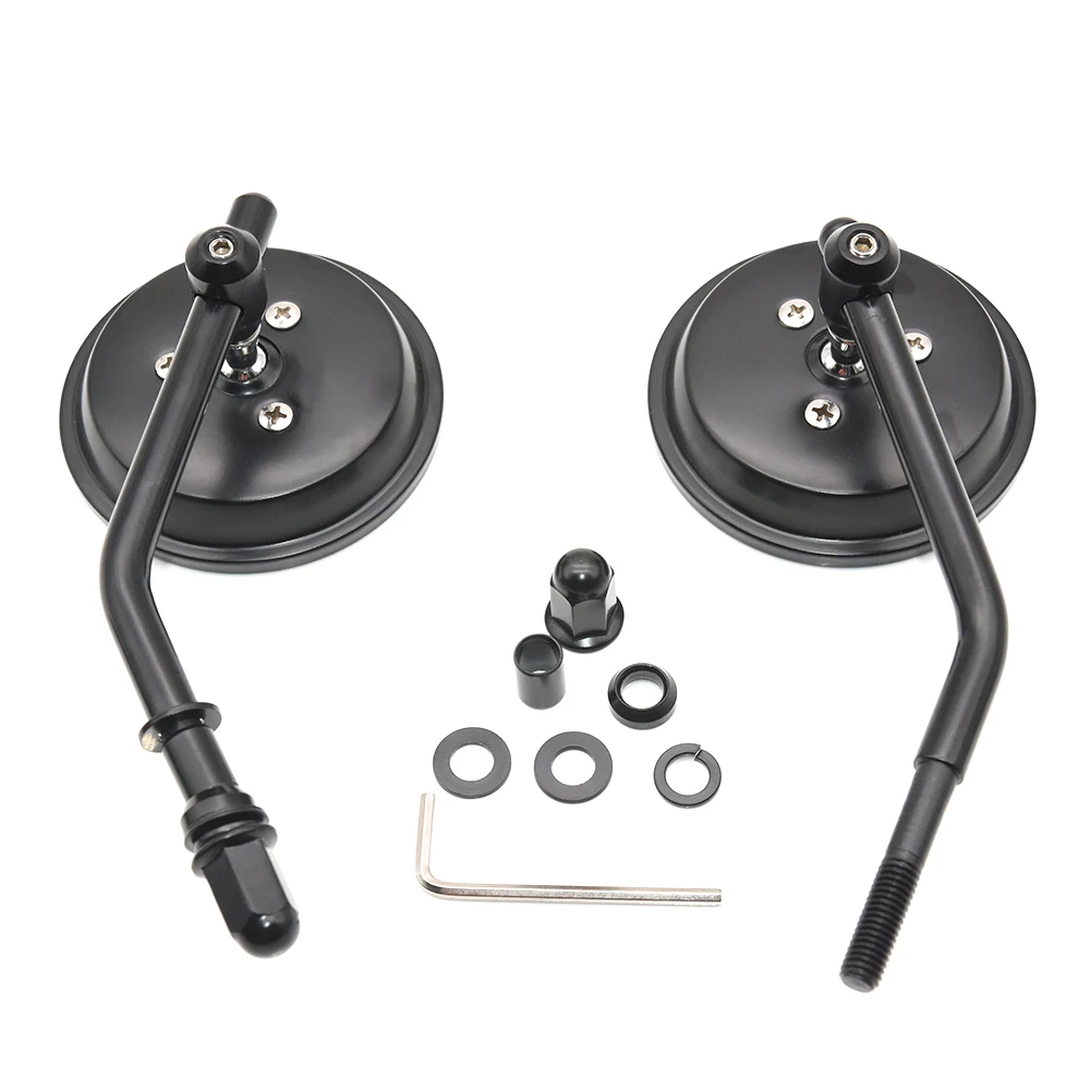

1 Pair Motorcycle Review Mirror Motor Side Rear View Mirrors for Motorbike E-Bikes Black Color