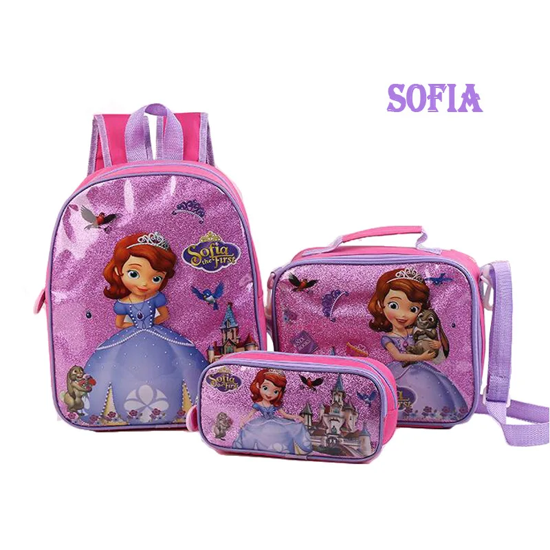 Disney Frozen Kindergarten Bag For Girls Elsa Lunch Box Pencil Case Student Shoulder Orthopedic Backpack Christmas Gifts Mochila