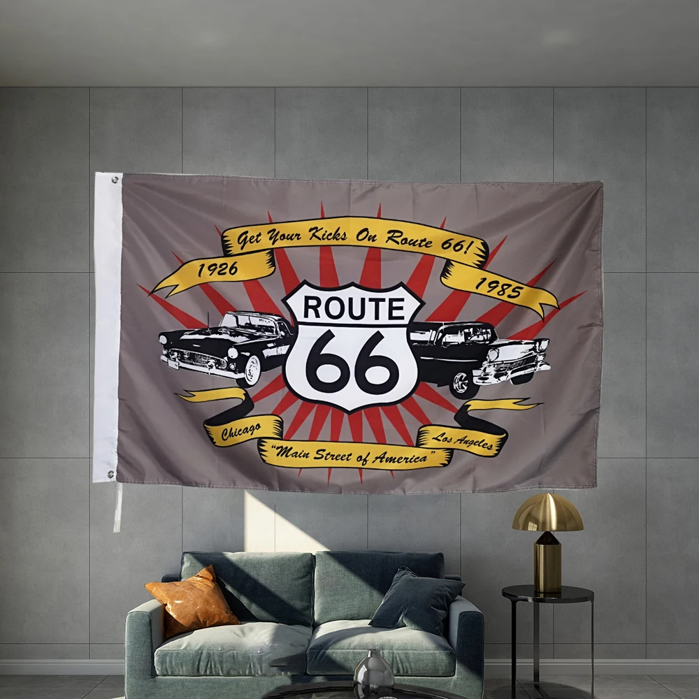 Флаг США Route 66 дизайнерский баннер для наружной рекламы на тему материнской