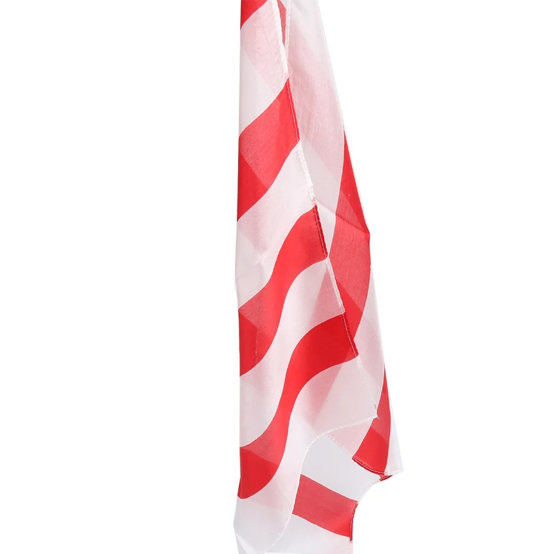 18 дюймов полосатый шелк/шарфы (красный и белый) Волшебные трюки 100% чистый шелк 45